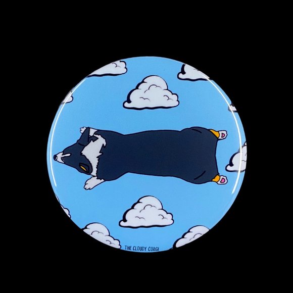 Tricolor Corgi Clouds Bottle Opener Key Ring - Picture 2 of 4